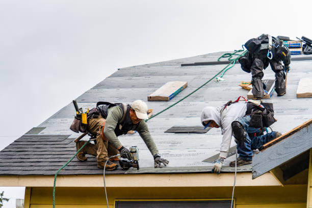 Professional Gutter Installation technician working in Mc Cutchenville, OH